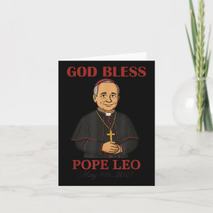 New Pope 2025 God Bless Pope Leo Xiv May 8th 2025 Card