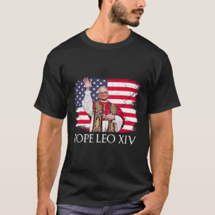 New Pope Leo Xiv Robert American Flag T-Shirt
