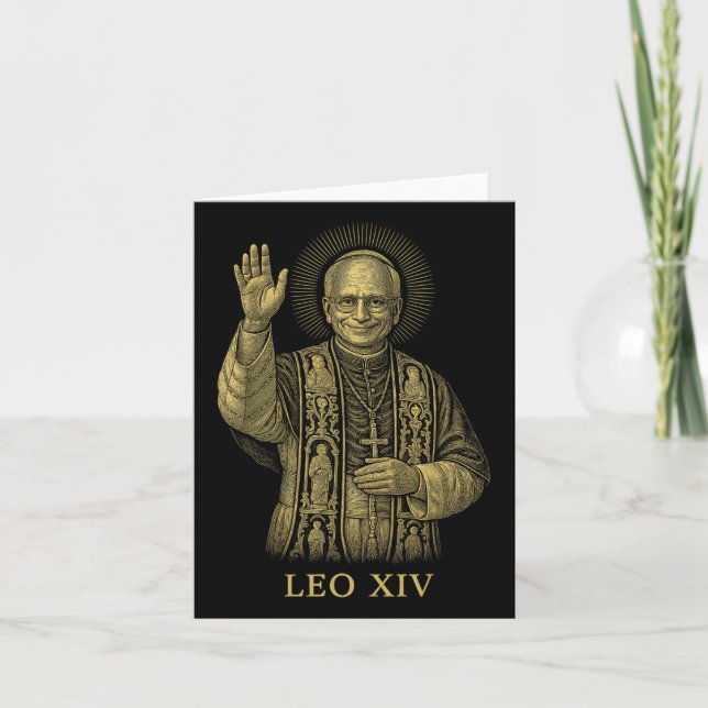 New Pope Leo Xiv Robert Francis Prevost  Card (Front)