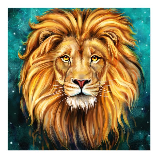 New POWERFUL LION  Photo Print (Front)