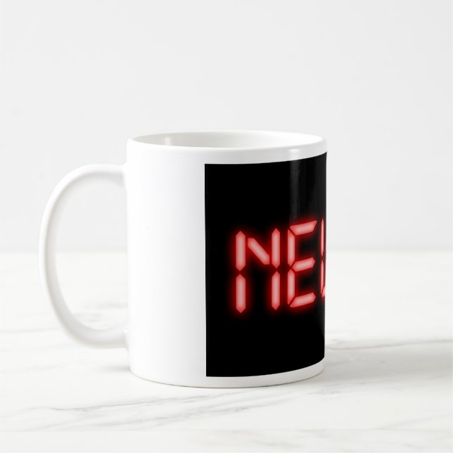 New PR Running Milestone Red Neon Digital Effect  Coffee Mug (Left)