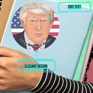 New President Donald J. Trump Commemorative Classic Round Sticker