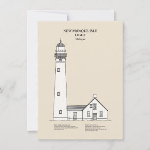 New Presque Isle Lighthouse - Michigan - SBD Card