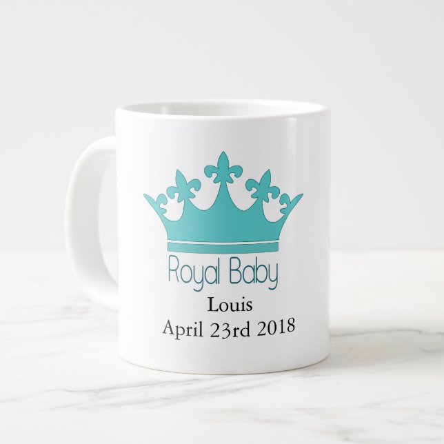 New Prince - a royal baby! Large Coffee Mug (Front Left)