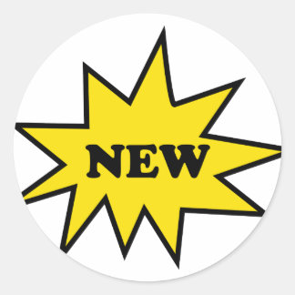 New Product Icon Classic Round Sticker
