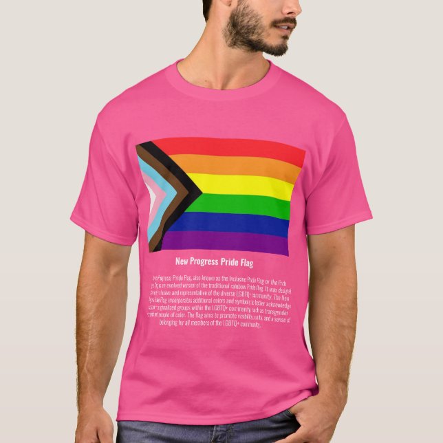 New Progress Pride Flag #tee #LGBTQ+ T-Shirt (Front)