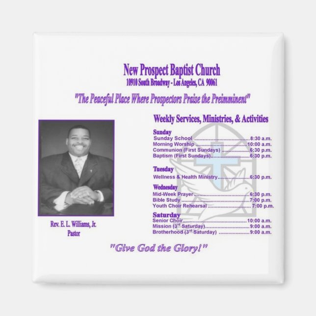 New Prospect Baptist Church Magnet (Front)