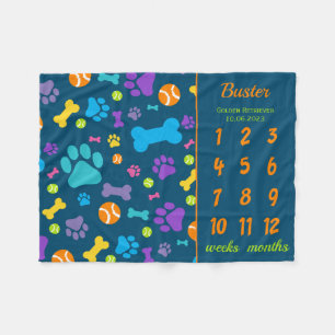 New Puppy Dog Photoshoot Milestone Blanket