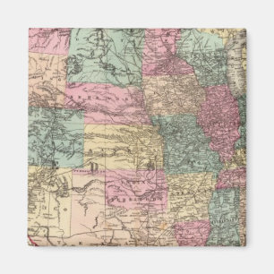 New rail road map of the United States Magnet