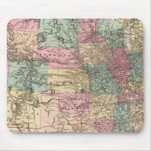 New rail road map of the United States Mouse Mat
