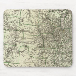 New railroad map of the United States 2 Mouse Mat