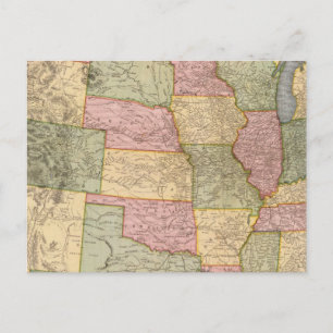 New Railroad Map of the United States Postcard