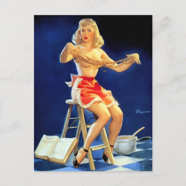 New Recipe Pin Up Postcard (Front)