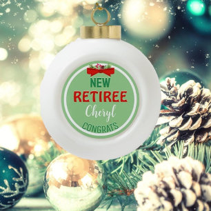 New Retiree Custom Christmas ornament