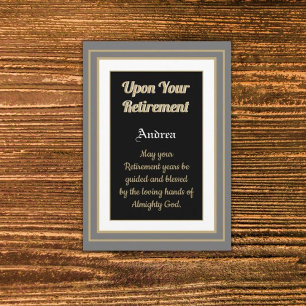 New!  Retirement blessings card