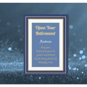 New!  Retirement blessings card