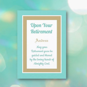 New! Retirement blessings card
