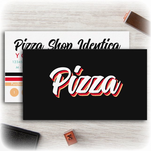 NEW retro pizza shoppe loyalty punch card (Creator Uploaded)