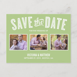 NEW RETRO SAVE THE DATE ANNOUNCEMENT POSTCARD