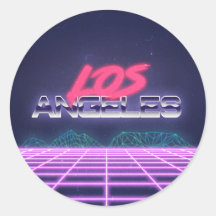New Retro Wave LA Mountains