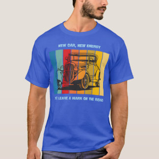 New Ride New Energy Retro Car Stripesee funny T-Shirt