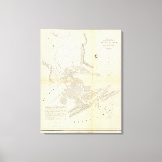 New River & Bar, NC Canvas Print (Front)