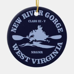 New River Gorge Ceramic Tree Decoration