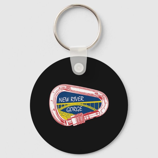 New River Gorge Climbing Carabiner  Key Ring (Front)