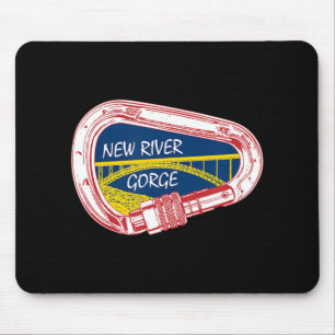 New River Gorge Climbing Carabiner Mouse Mat
