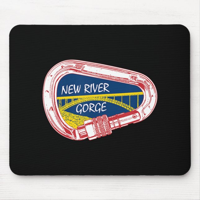 New River Gorge Climbing Carabiner  Mouse Mat (Front)