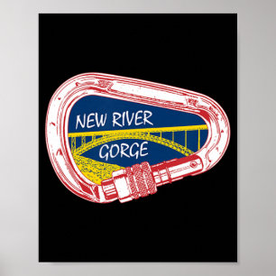New River Gorge Climbing Carabiner  Poster