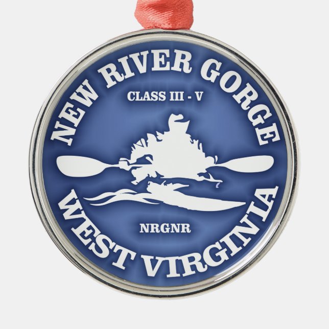 New River Gorge Metal Tree Decoration (Front)