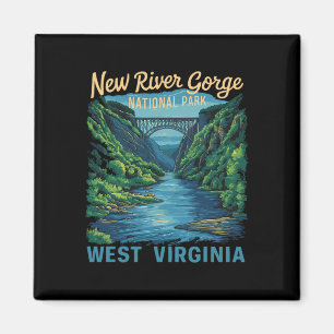 New River Gorge National Park Bridge Rafting Hikin Magnet