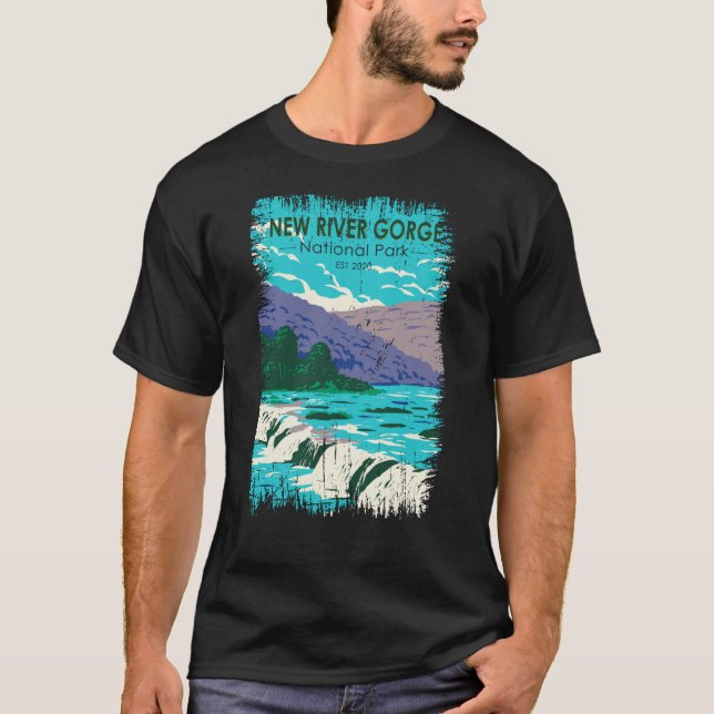 New River Gorge National Park Distressed T-Shirt (Front)