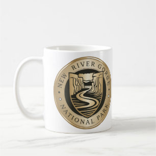 New River Gorge National Park Golden Emblem Coffee Mug