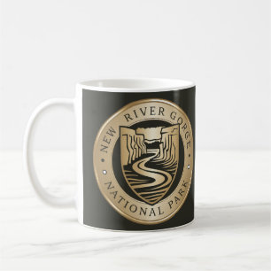 New River Gorge National Park Golden Emblem Coffee Mug