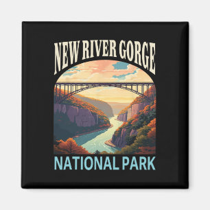 New River Gorge National Park Hiking Camping Trip Magnet