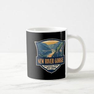 New River Gorge National Park Illustration Retro B Coffee Mug