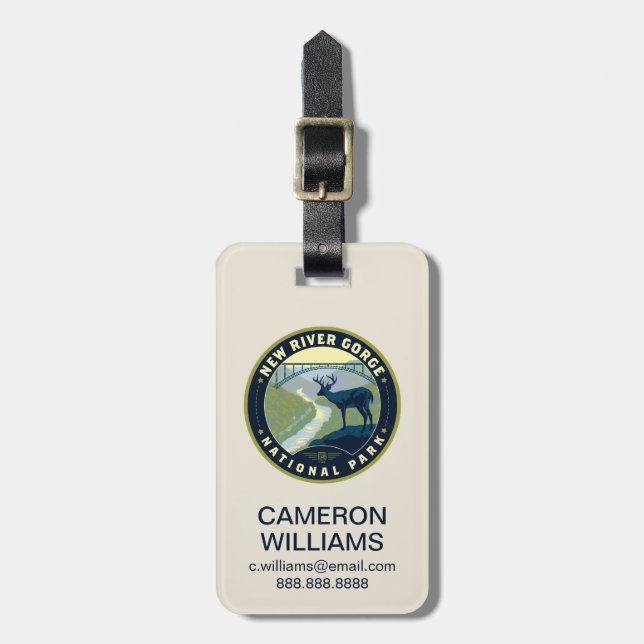 New River Gorge National Park Luggage Tag (Front Vertical)