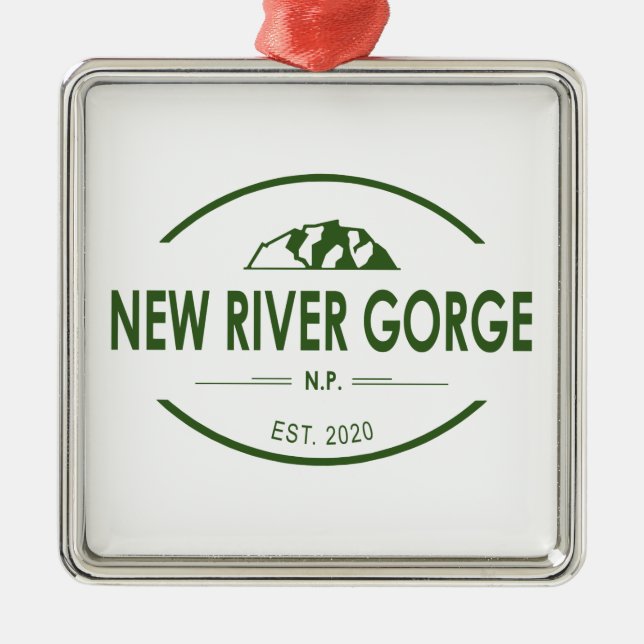 New River Gorge National Park Metal Tree Decoration (Front)