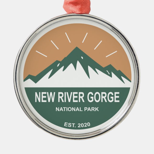New River Gorge National Park Metal Tree Decoration (Front)