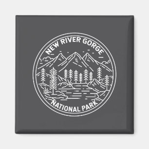 New River Gorge National Park Monoline _1  Magnet