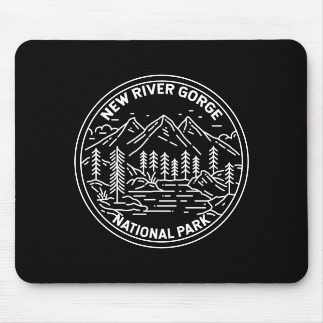 New River Gorge National Park Monoline _1  Mouse Mat (Front)