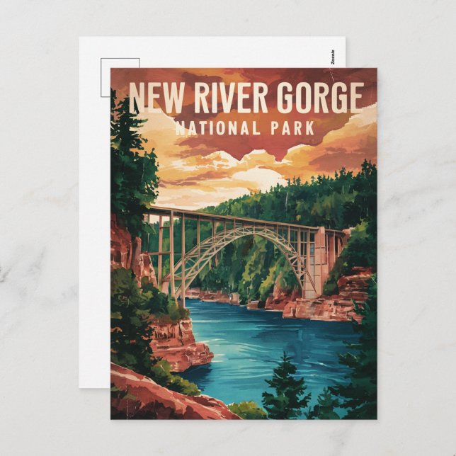 New River Gorge National Park & Preserve  Holiday Postcard (Front/Back)
