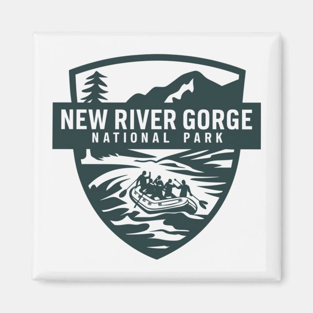 New River Gorge National Park Rafting  Magnet (Front)