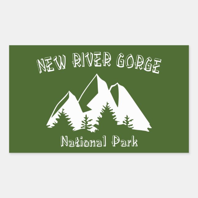 New River Gorge National Park Rectangular Sticker (Front)