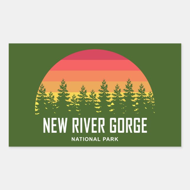 New River Gorge National Park Rectangular Sticker (Front)