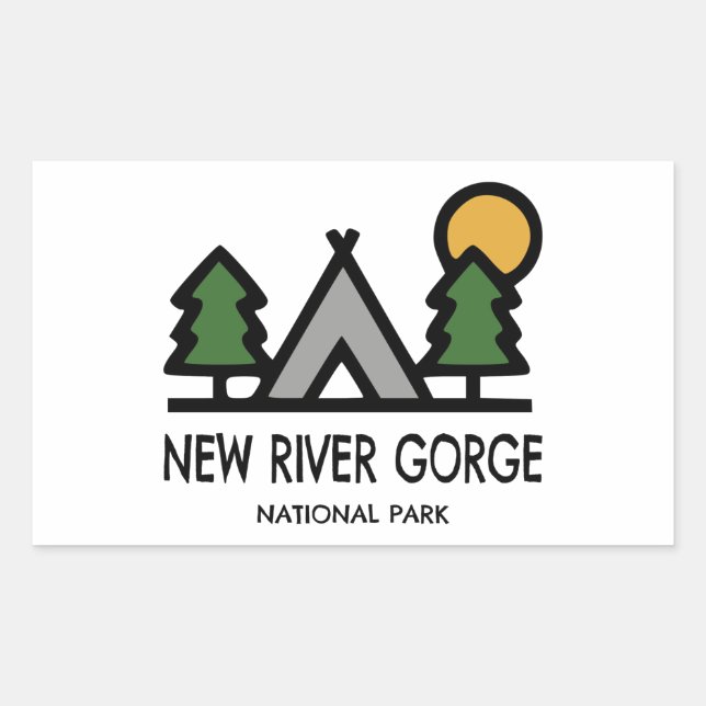 New River Gorge National Park Rectangular Sticker (Front)