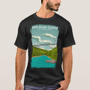 New River Gorge National Park Travel Poster  T-Shirt