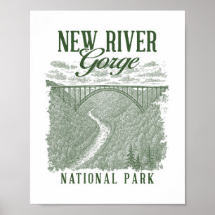 New River Gorge National Park Travelling Nature Ex Poster